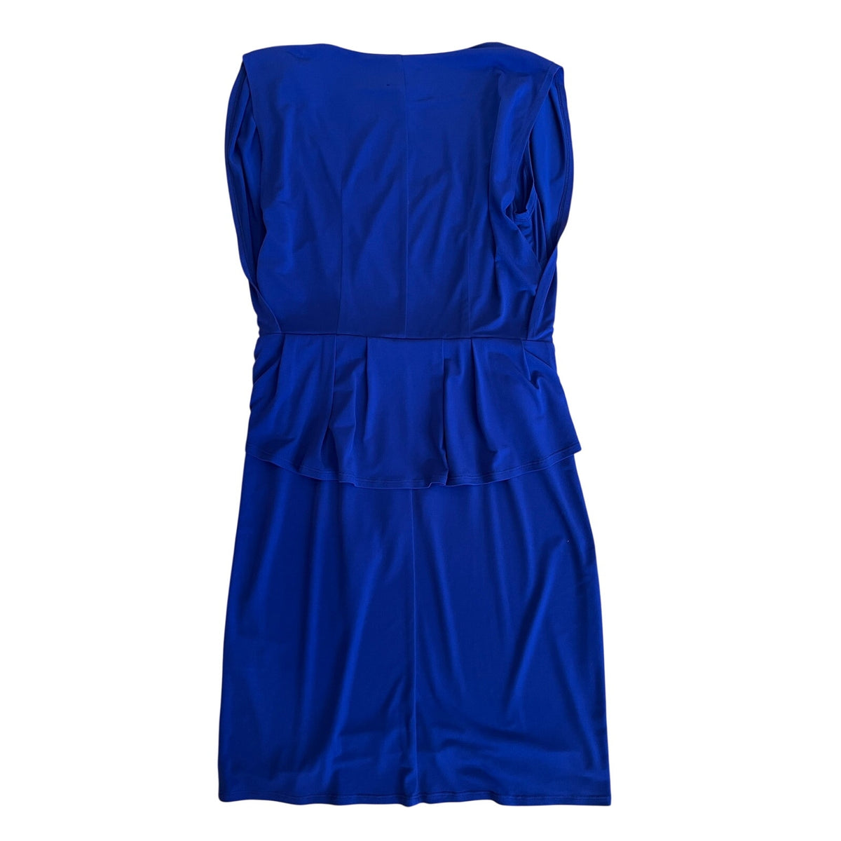 Laundry by Shelli Segal Cobalt Blue Faux Wrap Peplum Dress Size 4