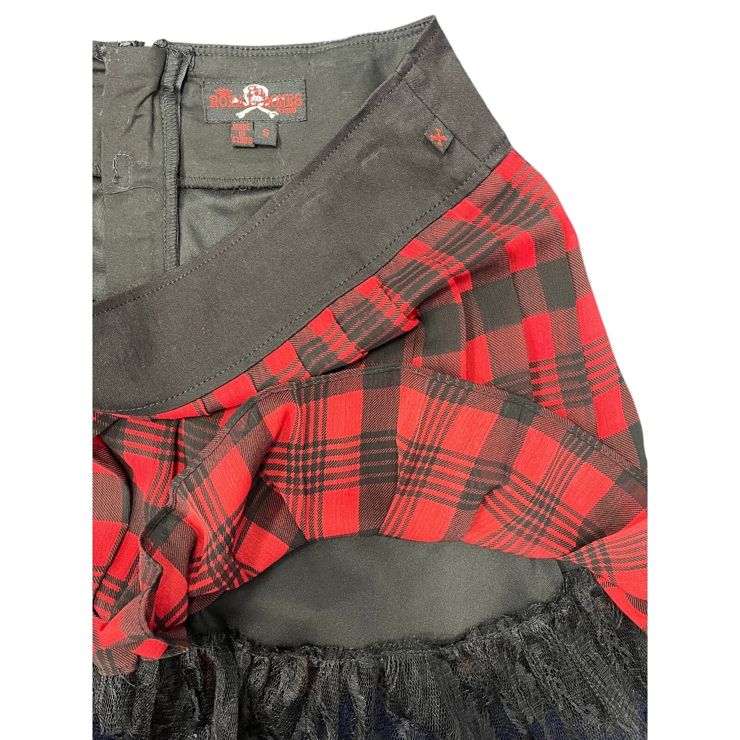 2000s royal bones plaid mini skirt sz s