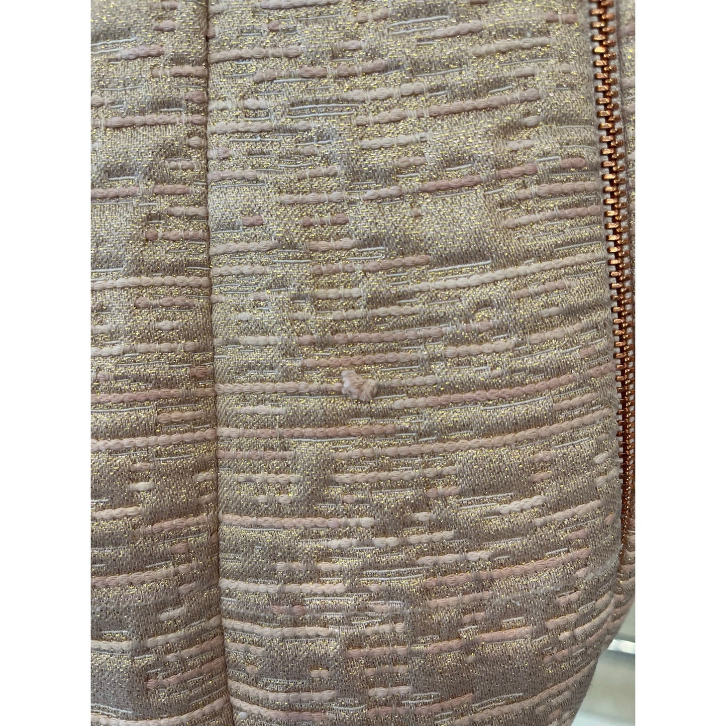 Kate Spade New York Blush Pink Metallic Sheath Dress Size 0 Sleeveless Cocktail