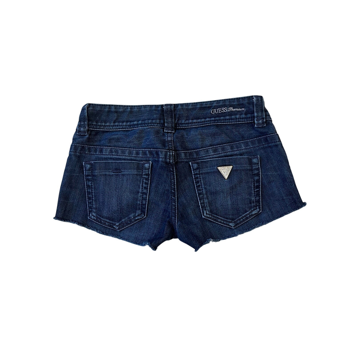 GUESS Premium Studded Rhinestone Denim Micro Shorts Size 24