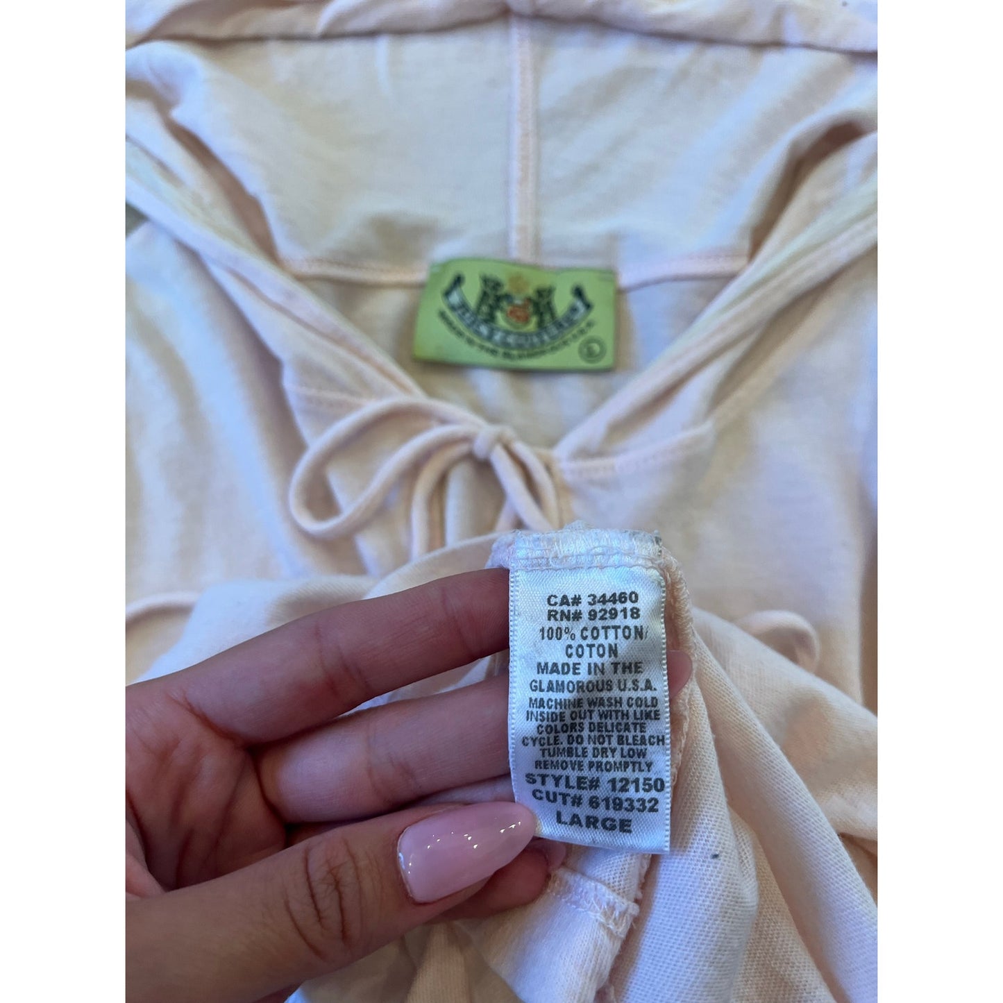 juicy couture long sleeve top with hood