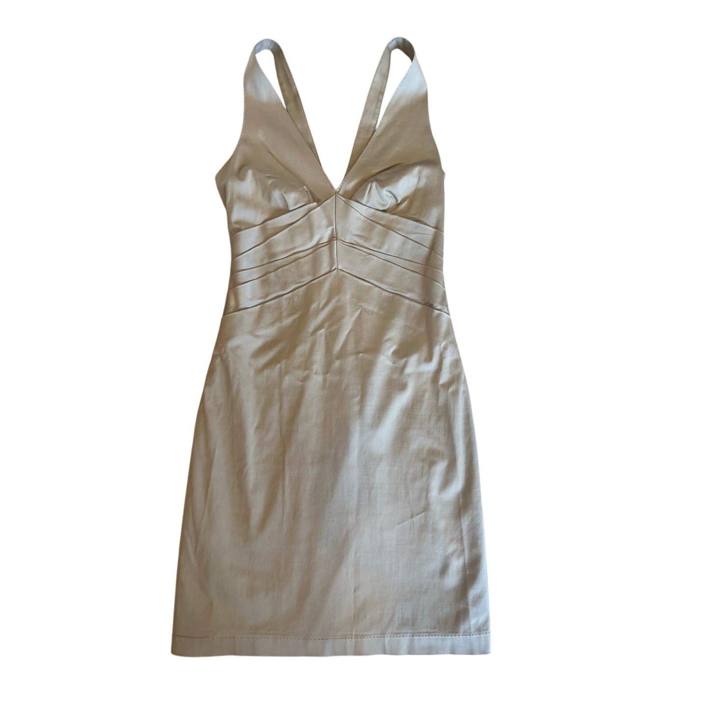 Leon Max Limited Edition Beige Sheath Dress Sleeveless Cocktail Dress Size S
