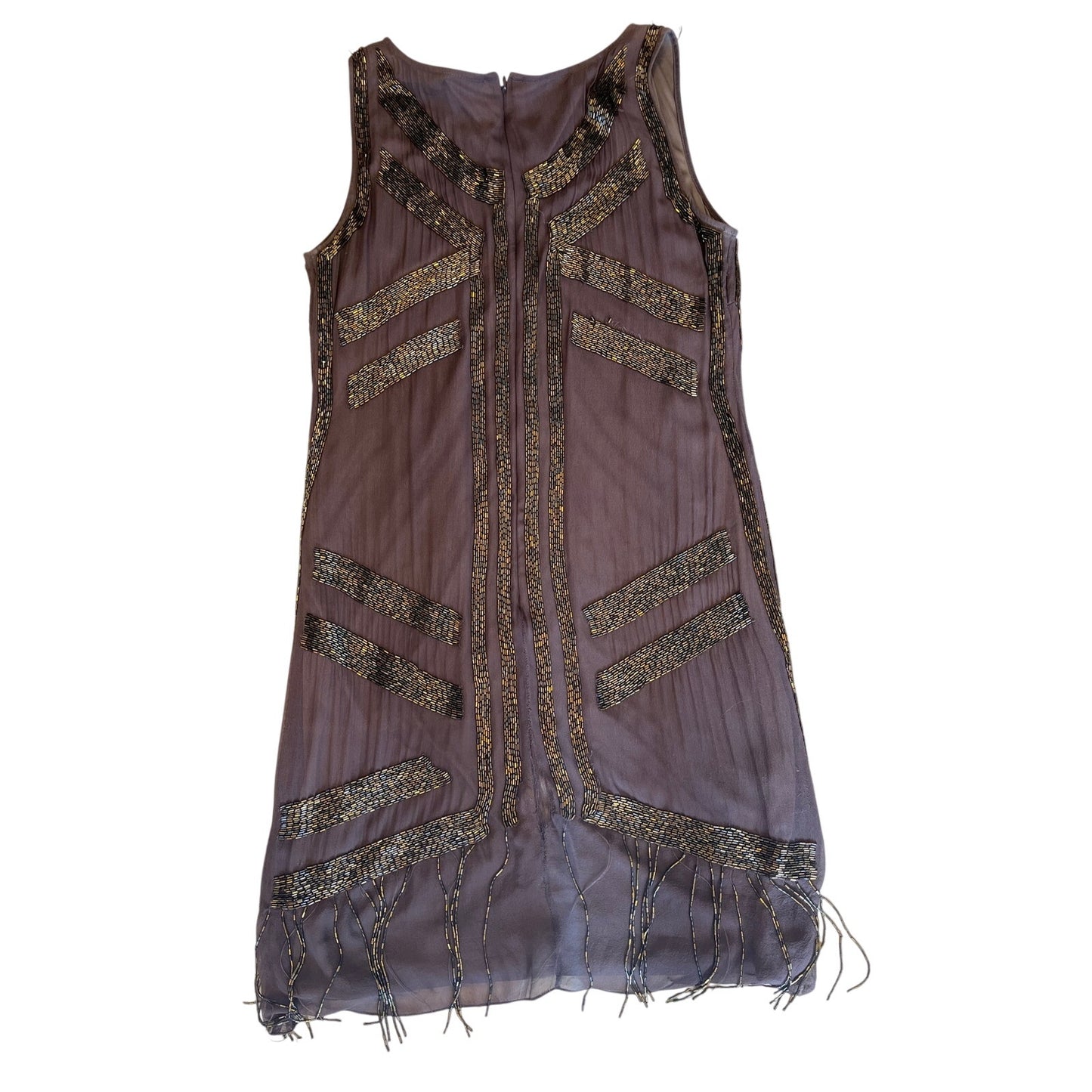 100% silk beaded dress size 12