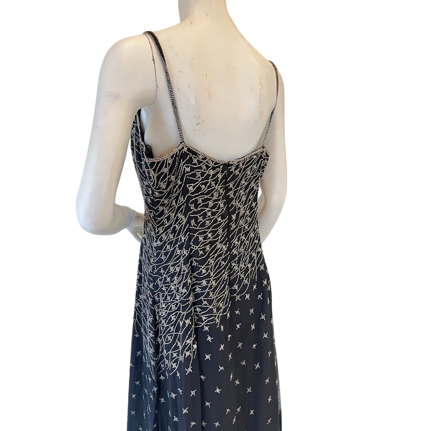 y2k beaded silk dress