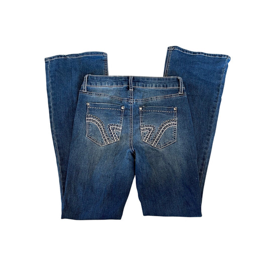 Vanilla Star W26 Size 4 Flare Jeans Rhinestone Low Rise 2000s