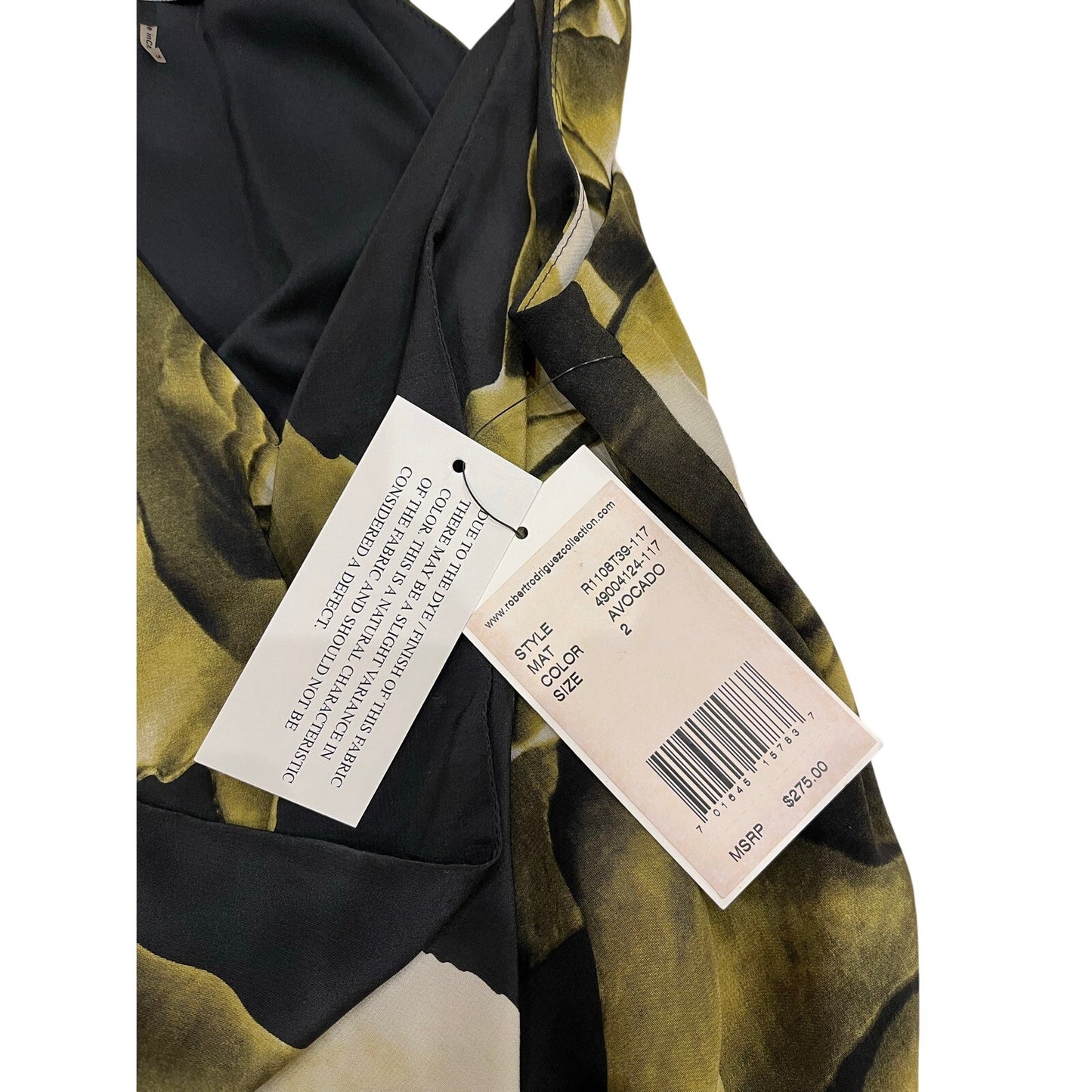 NWT Robert Rodriguez Silk Rose Print Draped Halter Cocktail Dress Size 2