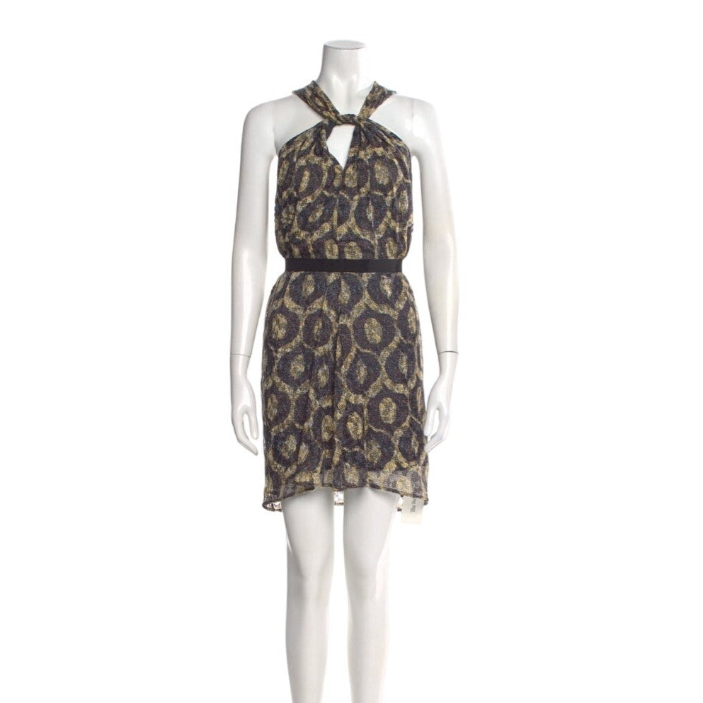Isabel Marant halter neck keyhole dress silk blend