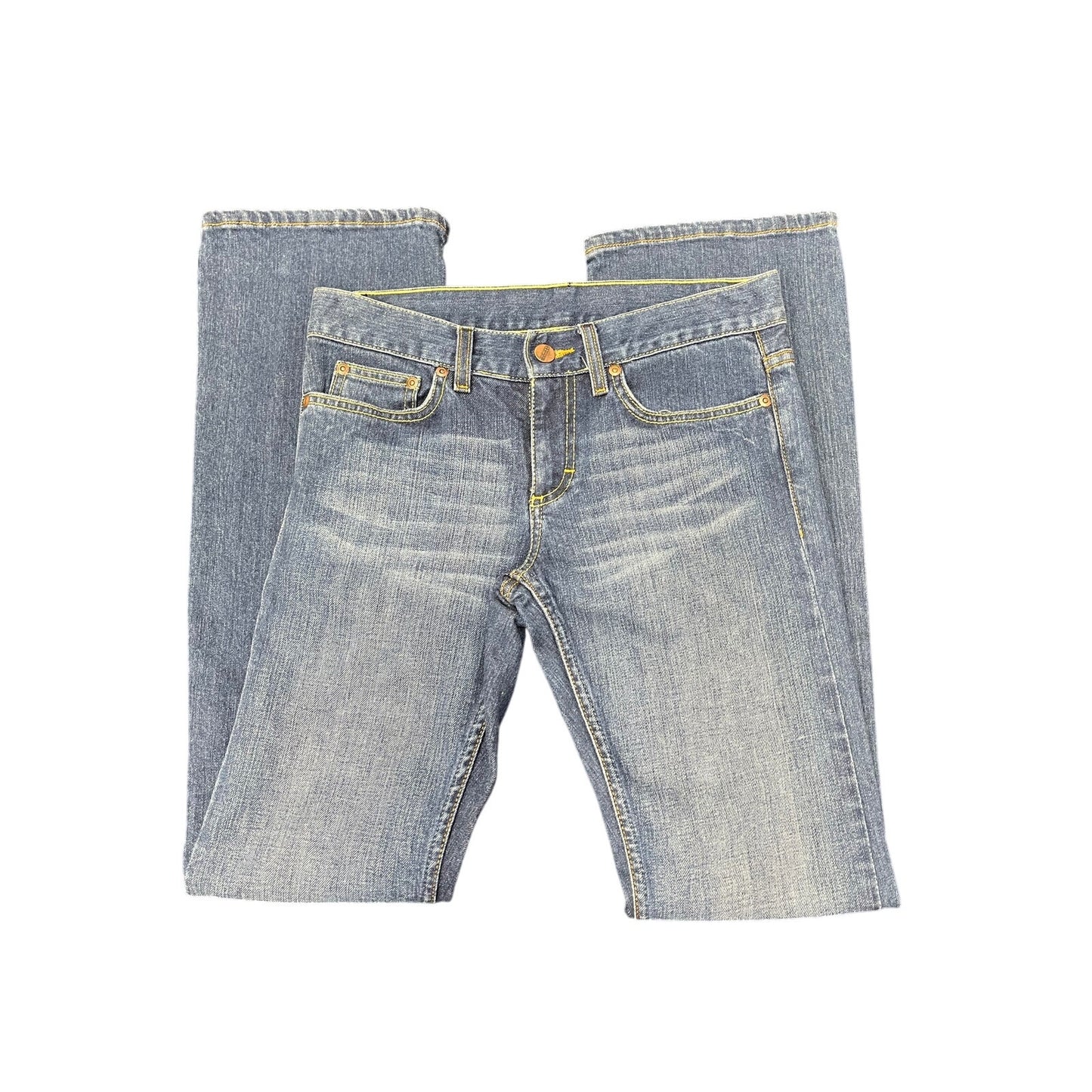 Y2K H&M Divided Boot Cut Stretch Jeans Women's Size 27 Blue Medium Wash 2000s