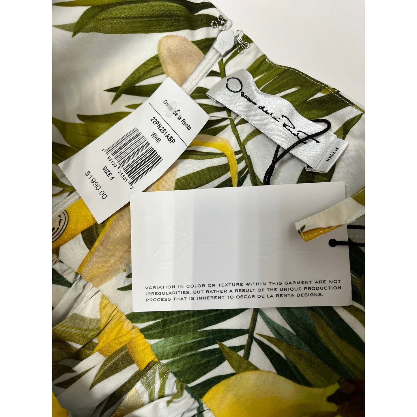 NWT Oscar de la Renta Banana Print Mini Dress $1990 Retail