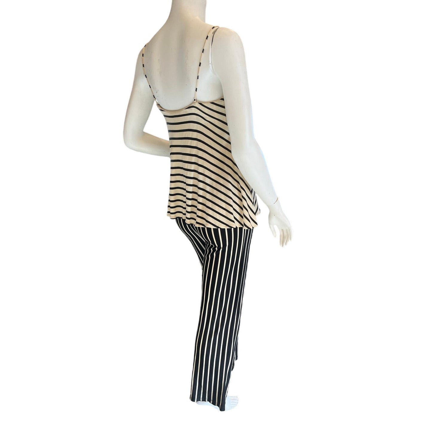 Vintage Moschino Striped Wide Leg Jumpsuit Italy Size 44 US 10