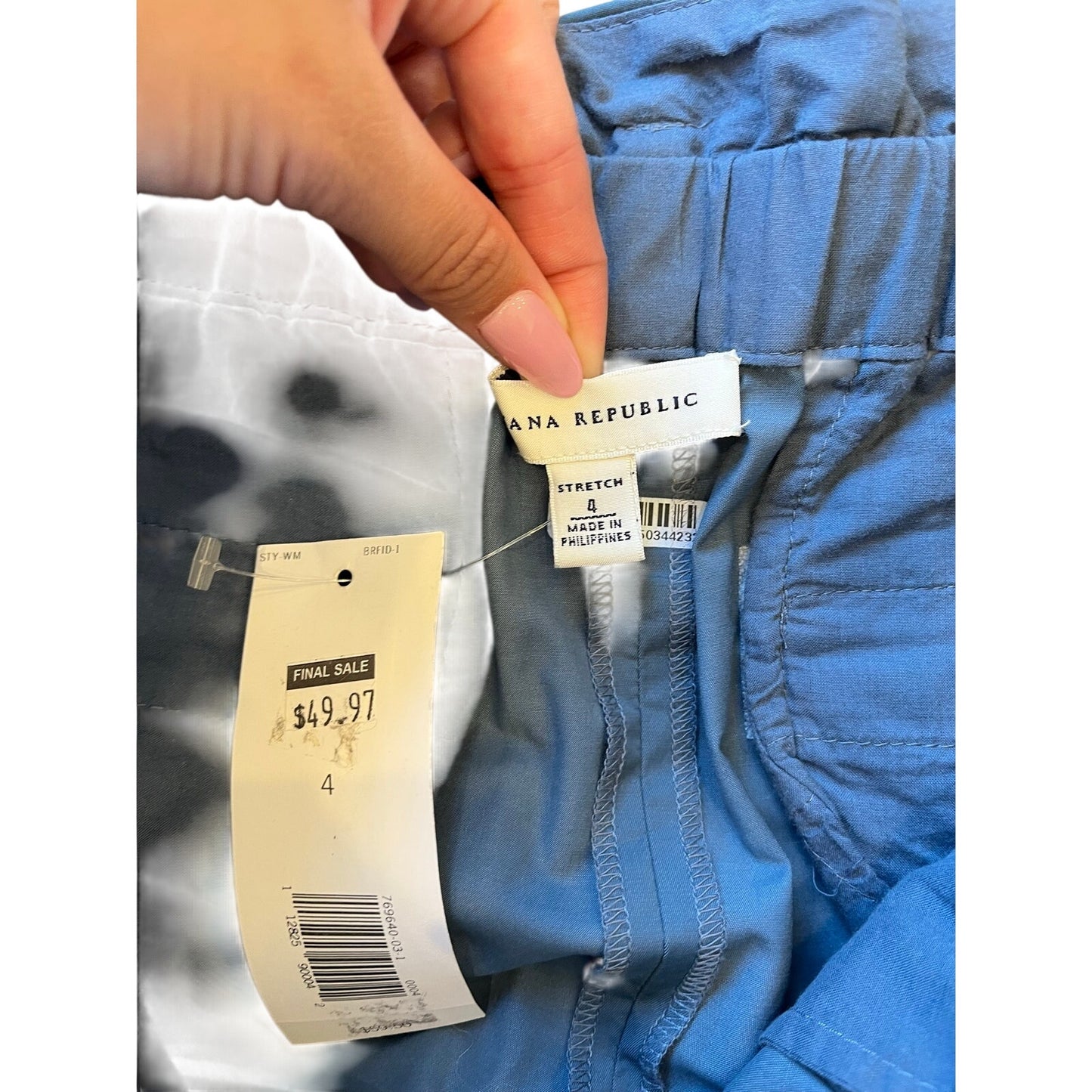 Banana Republic Blue Paperbag Mini Skirt NWT 4