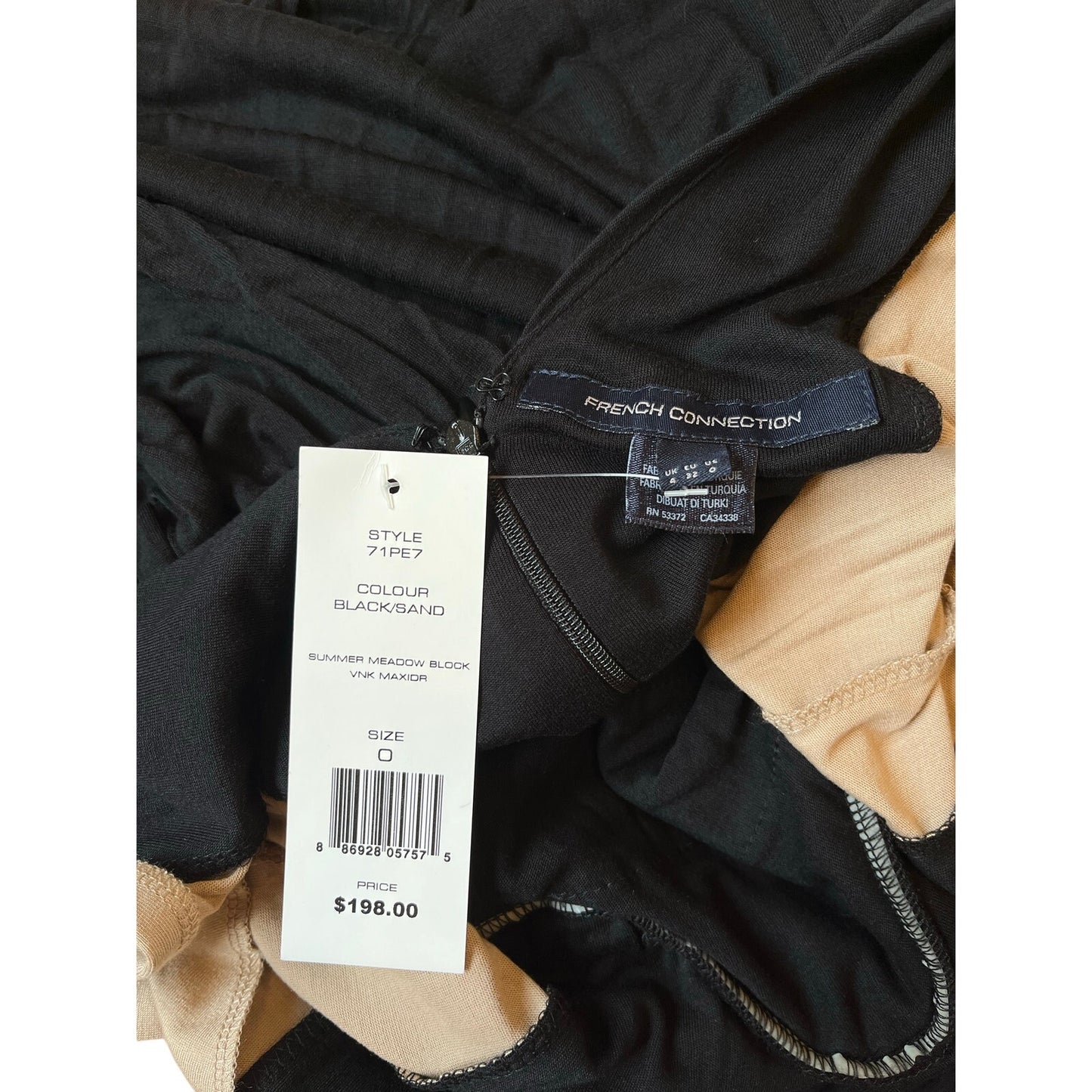 French Connection Colorblock Maxi Dress NWT 0 $198 retail