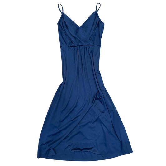 blue satin dress