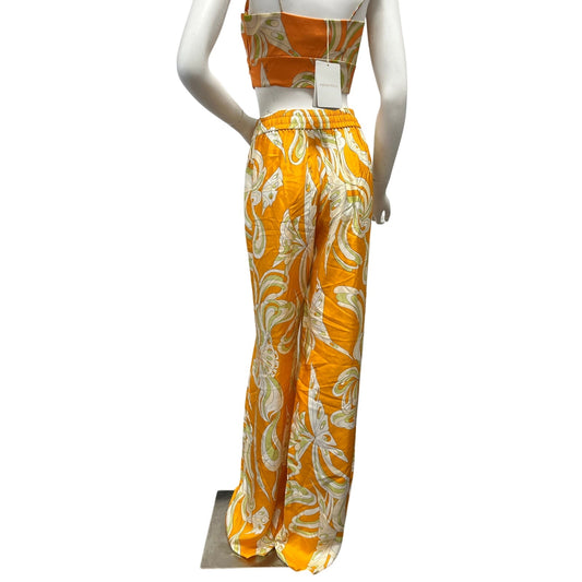 NWT Emilio Pucci Silk Printed Wide Leg Trousers Made in Italy Signature Print