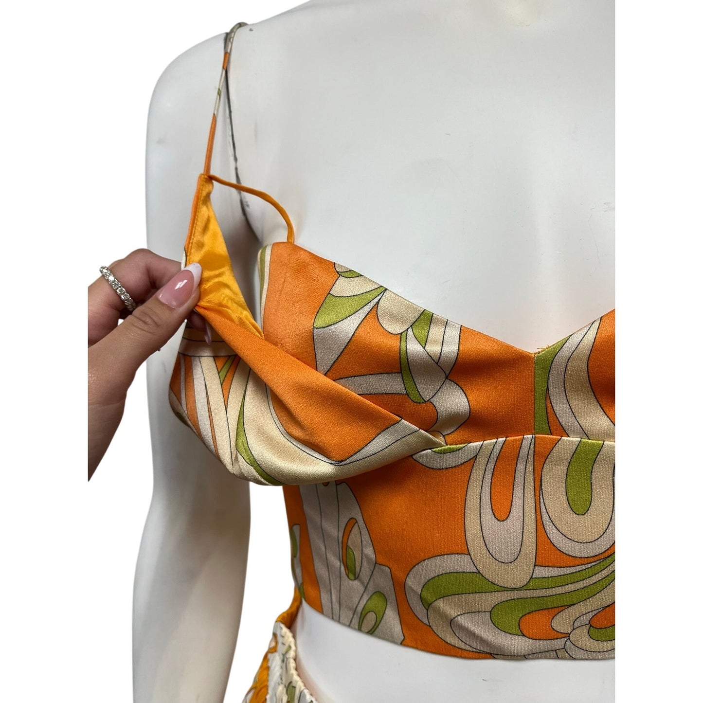 NWT Emilio Pucci Printed Crop Tank Top Made in Italy Signature Designer Print