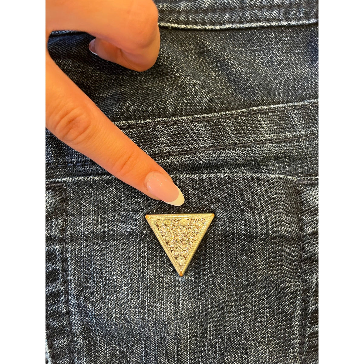 GUESS Premium Studded Rhinestone Denim Micro Shorts Size 24