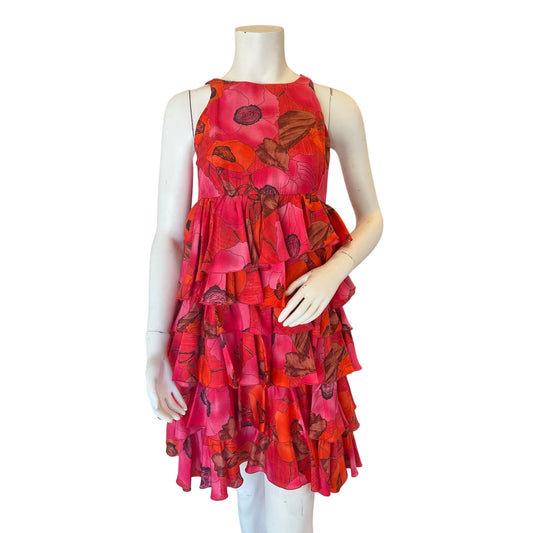 zara NWT floral ruffle dress sz m