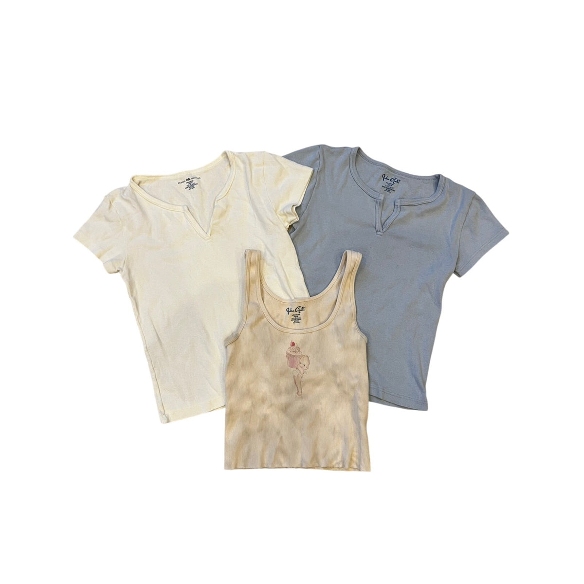 John Galt Brandy Melville Baby Tee Tank Top Bundle 3 Tops