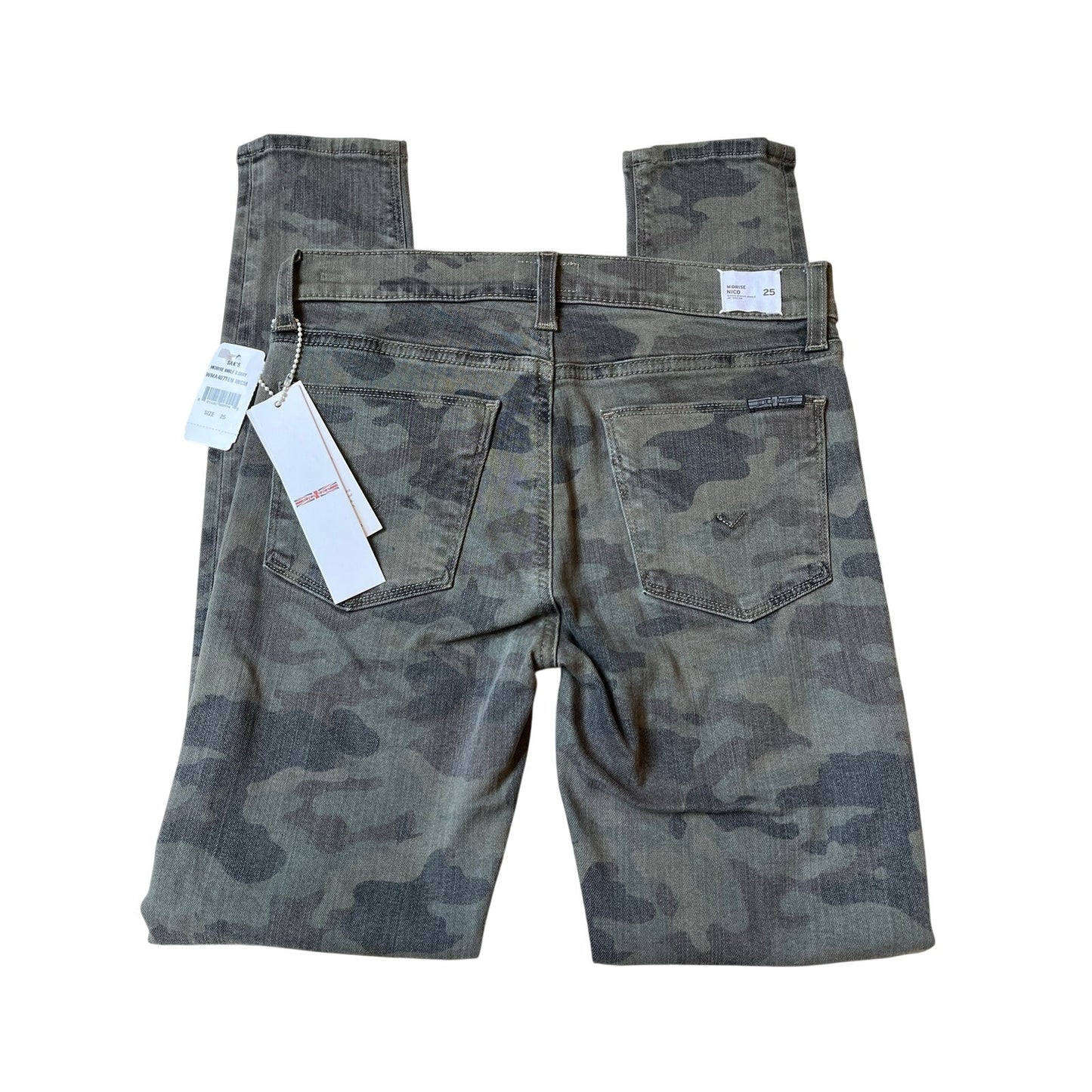 NWT Hudson Nico Mid Rise Ankle Skinny Jeans Ten Incognito Camo Print Size 25