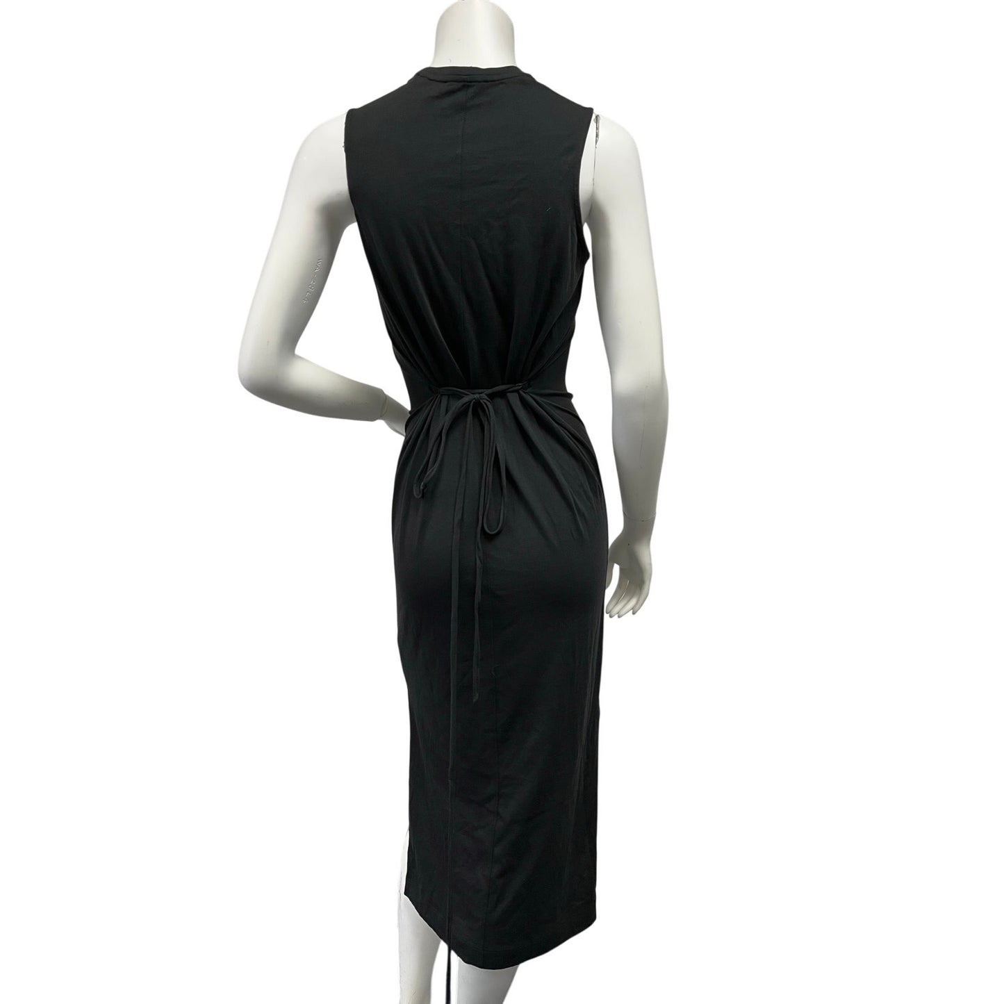 Vince Black Sleeveless 100% Cotton Minimalist Maxi Dress Size Small