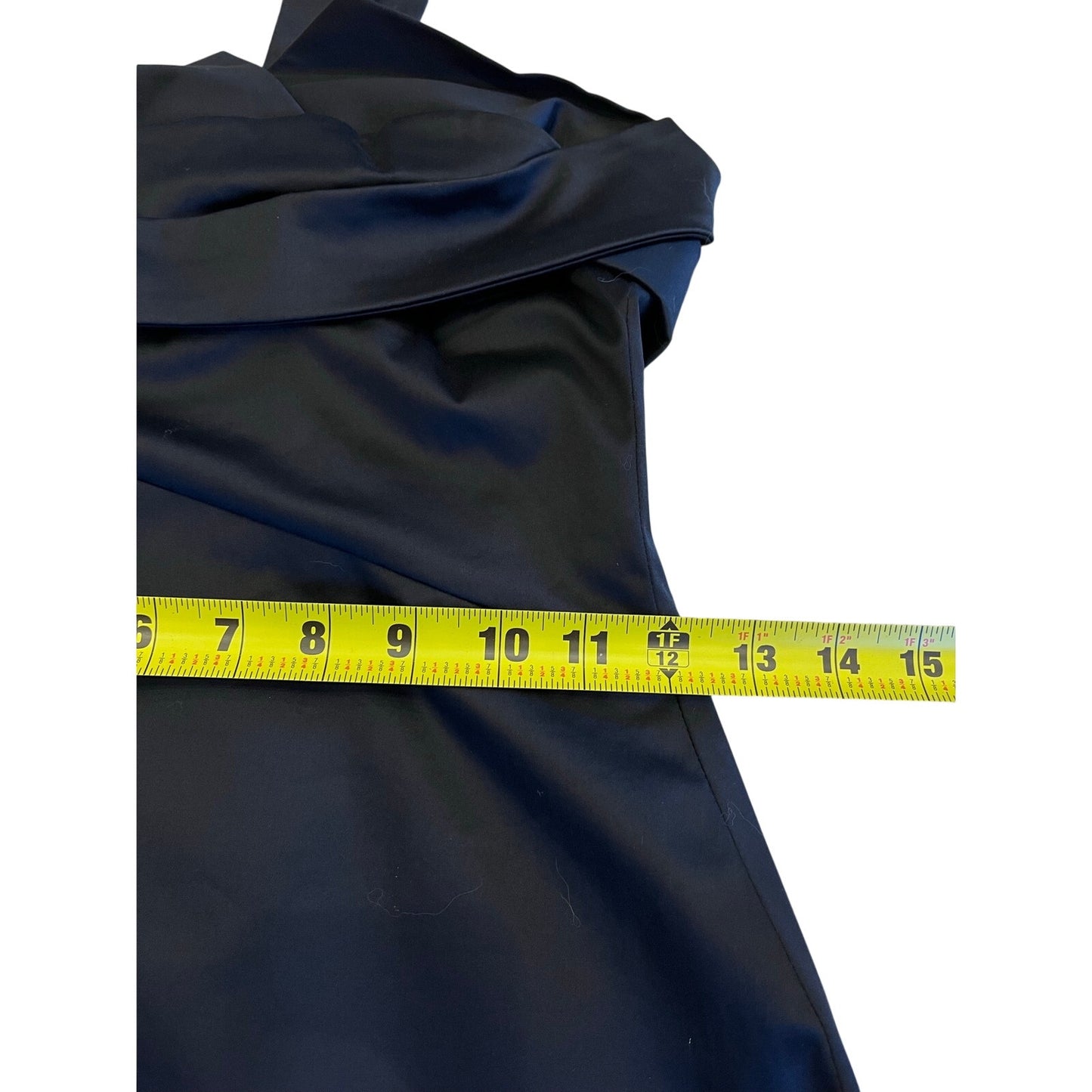Versace Black Satin One Shoulder Cocktail Dress IT 38 US 2