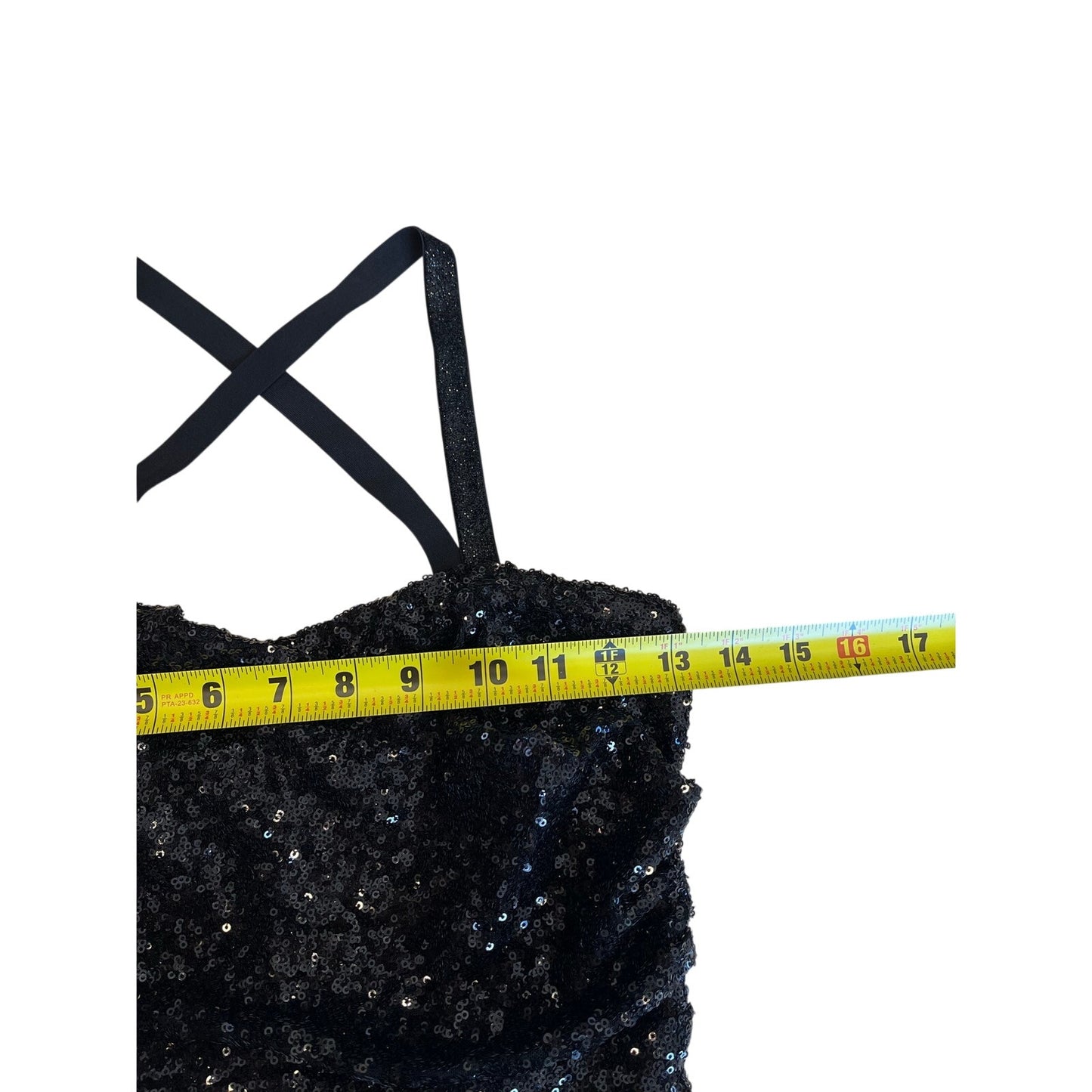 2000s Black Sequin Peplum Mini Dress XS Cross Back Party Cocktail