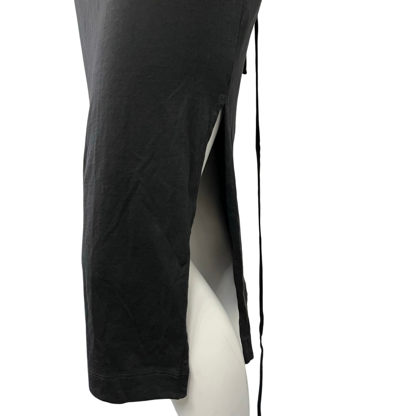 Vince Black Sleeveless 100% Cotton Minimalist Maxi Dress Size Small