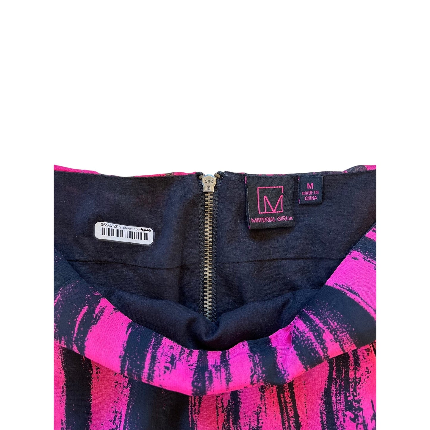 Material Girl Pink Black Ruffle Mini Skirt Size M