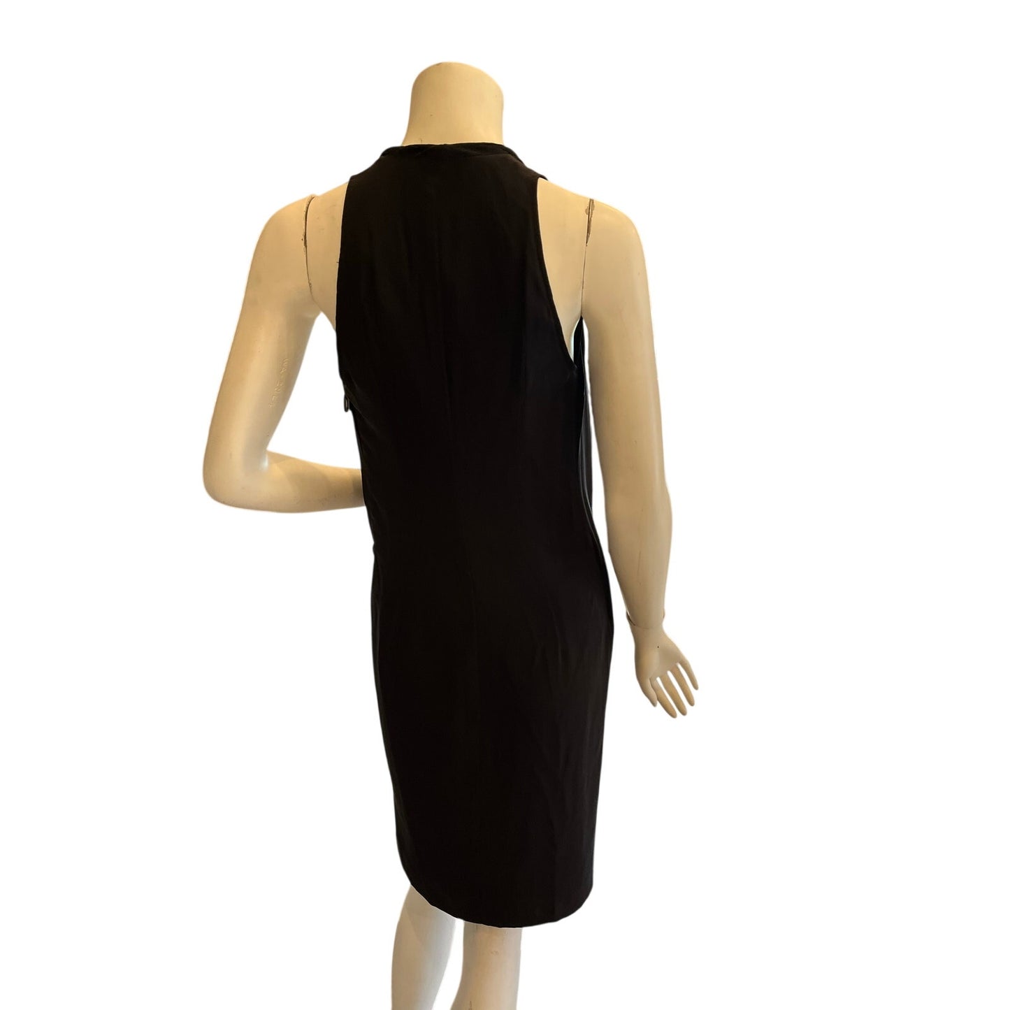 Filippa K 100% Silk Black Draped Wrap Halter Shift Dress XS Minimalist