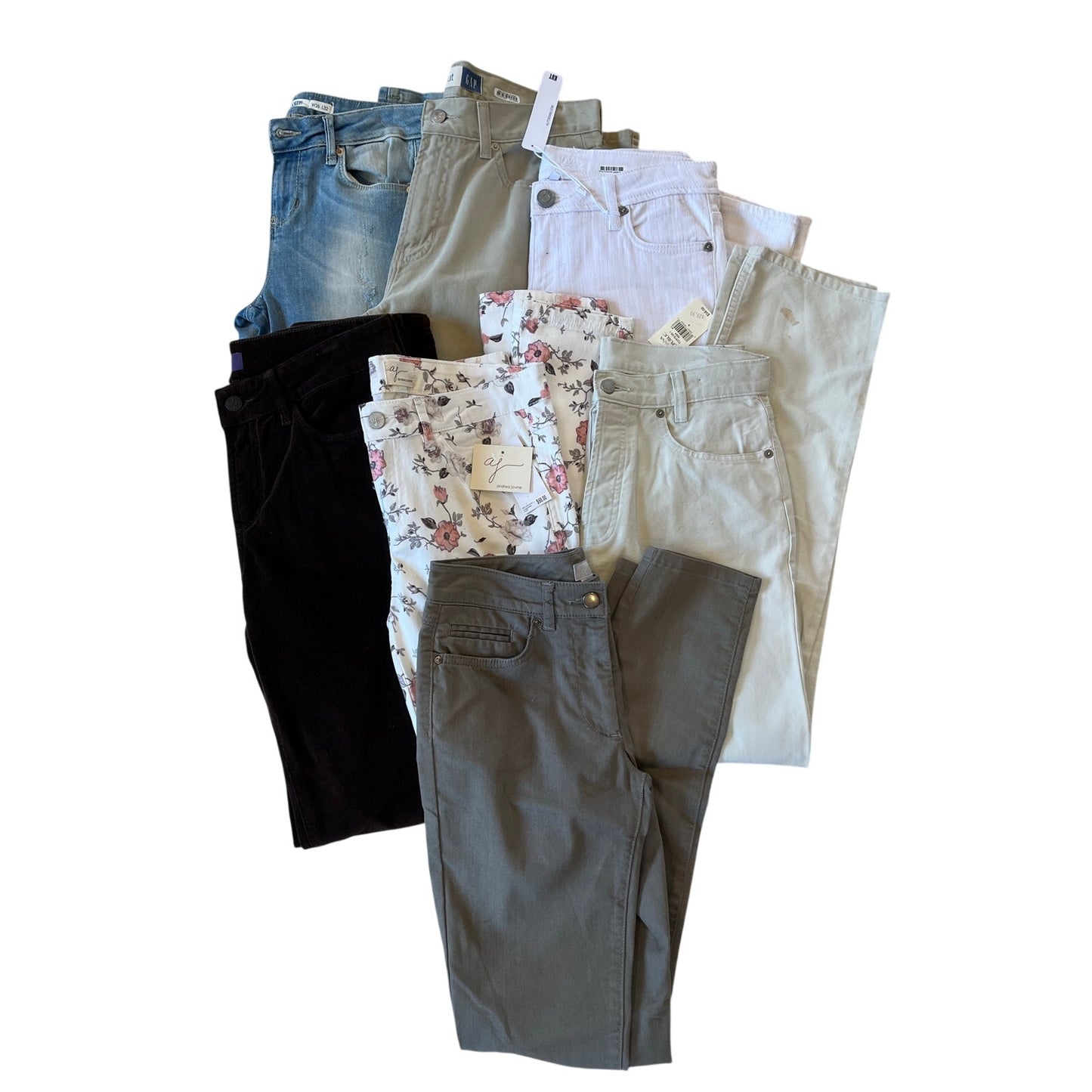 lot of 7 womens jeans bulk size 4