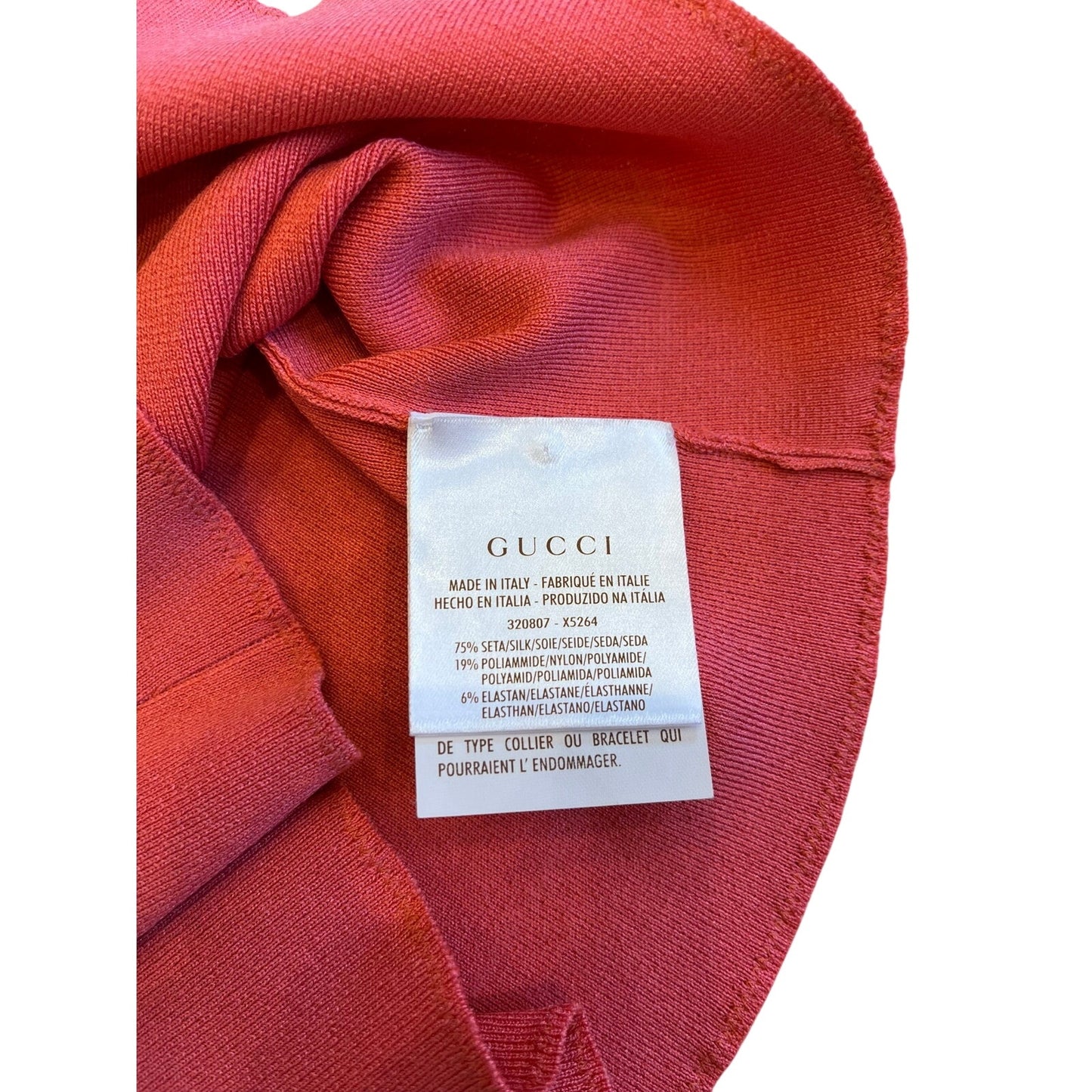 Gucci Pink Silk Blend Knit Sleeveless Tank Top Size S Made in Italy