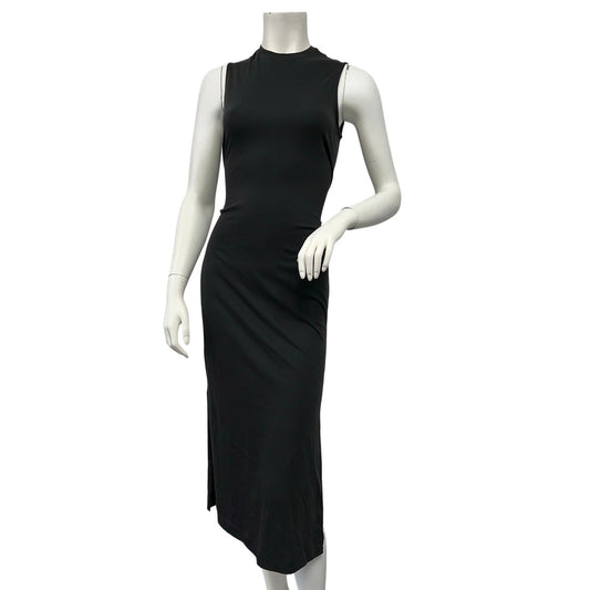 Vince Black Sleeveless 100% Cotton Minimalist Maxi Dress Size Small