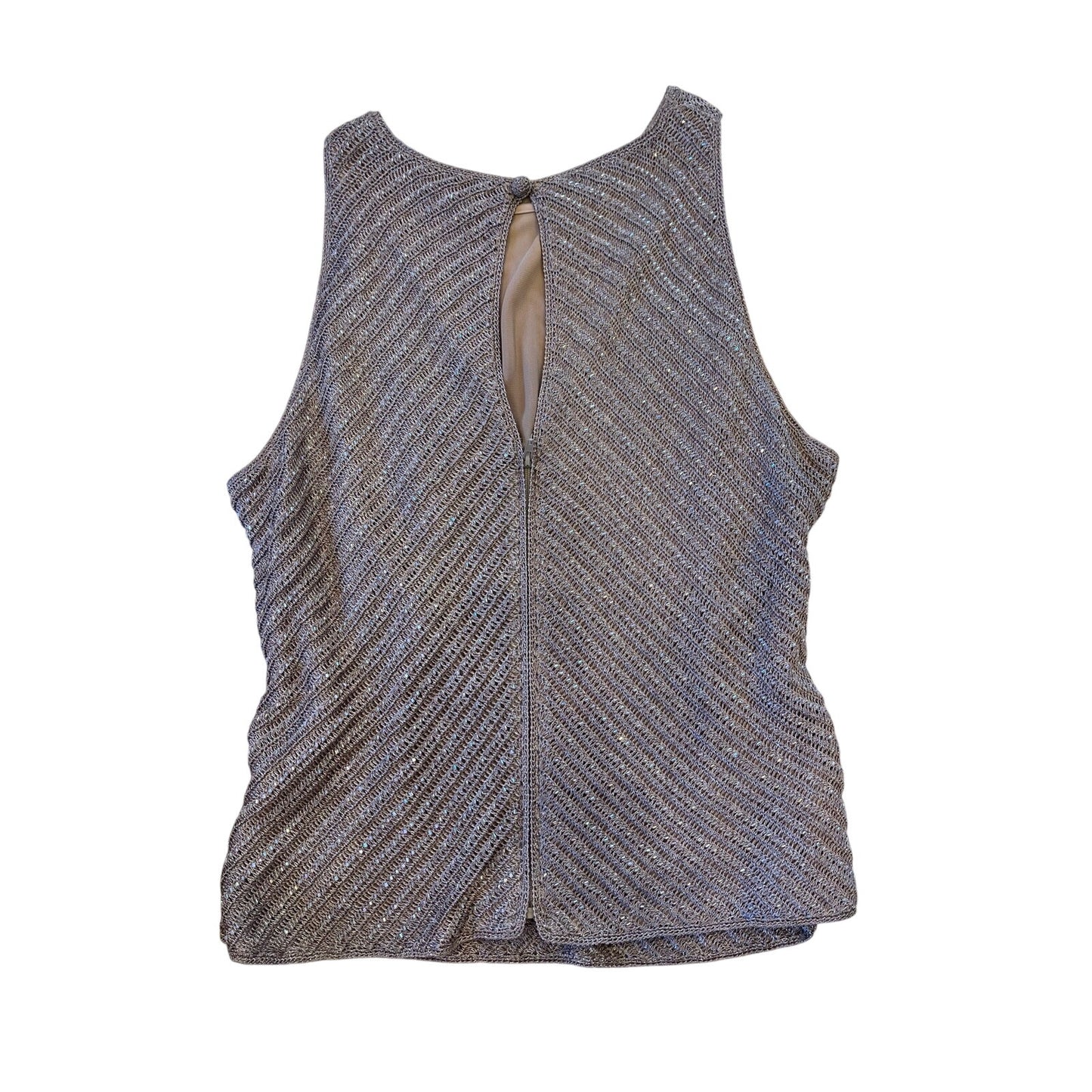 crochet beaded sleeveless evening top