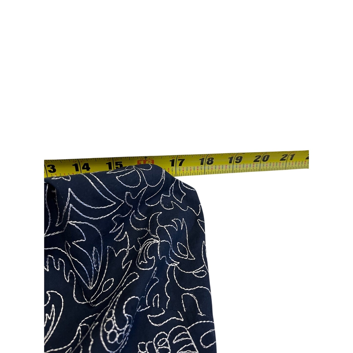Vineyard Vines Navy White Seashell Embroidered Halter Dress Size 12 Cotton