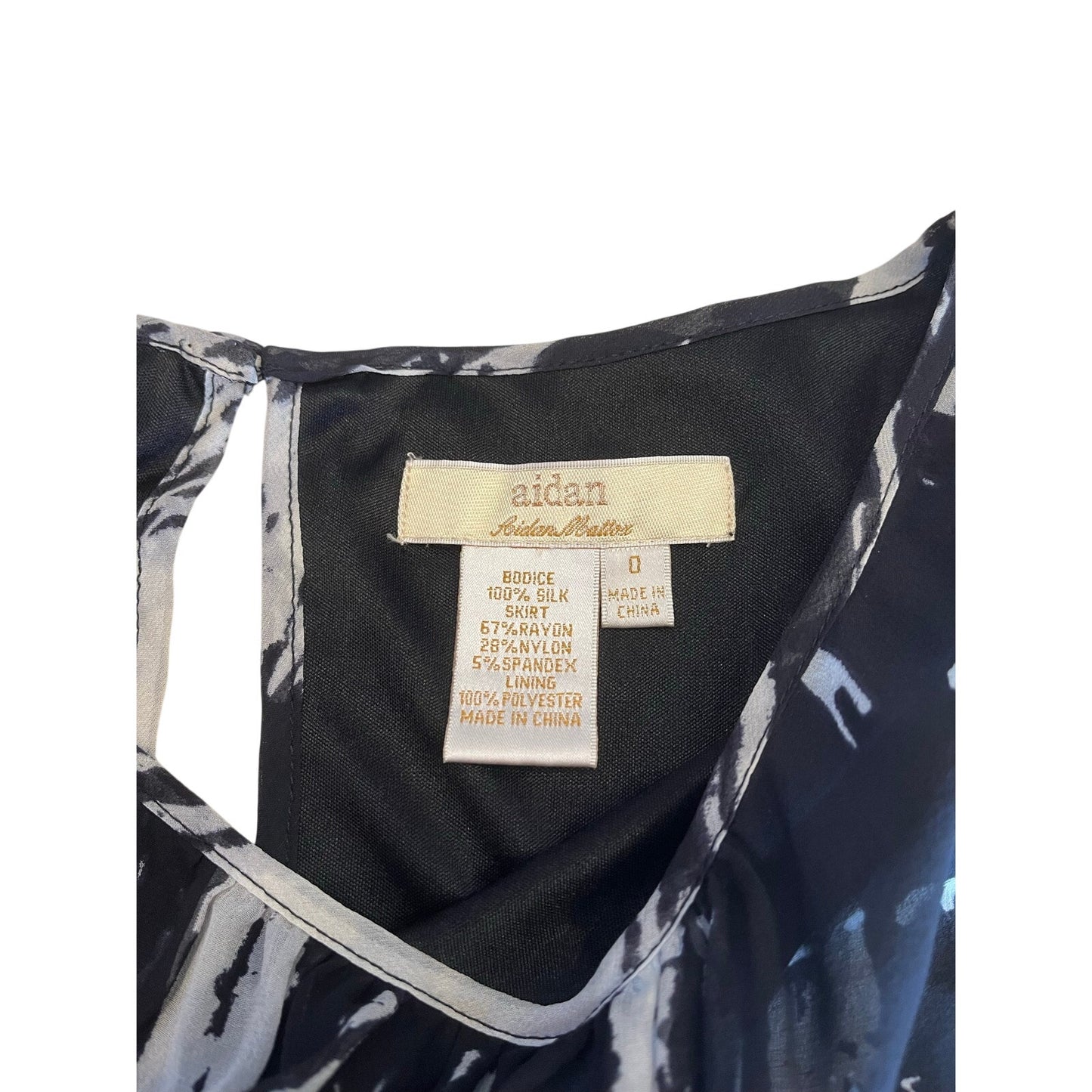 100% silk bodice bodice dress size 0
