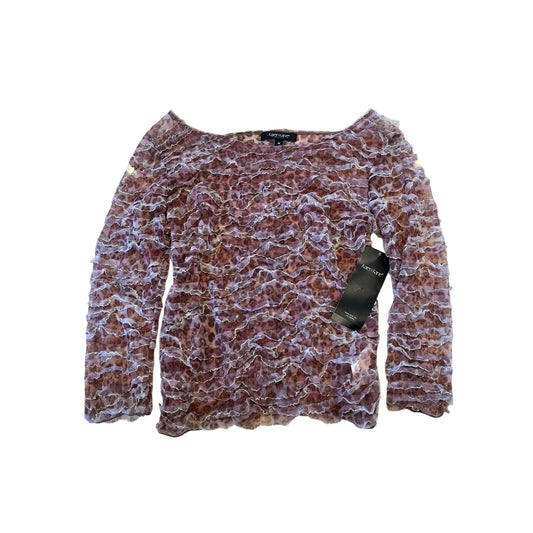 Karen Kane Mesh Leopard Print Top M NWT Sheer MSRP $78