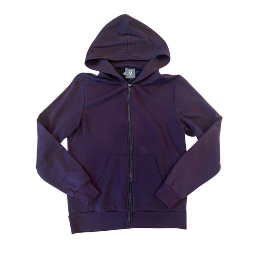 BDG Urban Outfitters Jacket Medium Plum Purple Full Zip Fleece Lined Sweatshirt